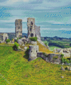 Corfe Castle Diamond Painting