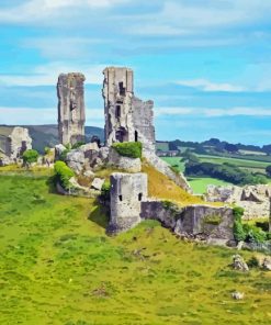 Corfe Castle Diamond Painting