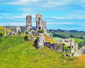 Corfe Castle Diamond Painting