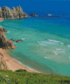 Porthcurno Beach Diamond Painting