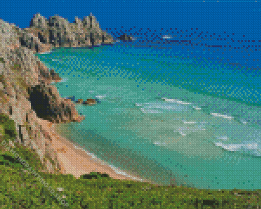 Porthcurno Beach Diamond Painting