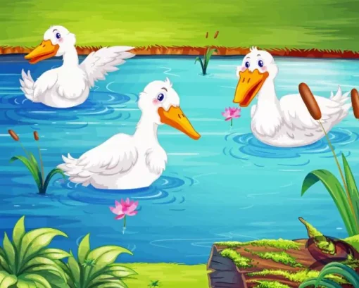 Three Ducks Diamond Painting