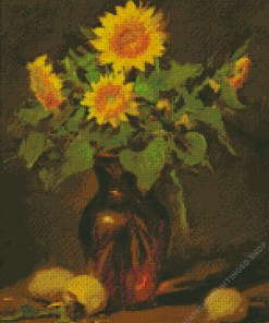 Sunflowers And Lemons Diamond Painting