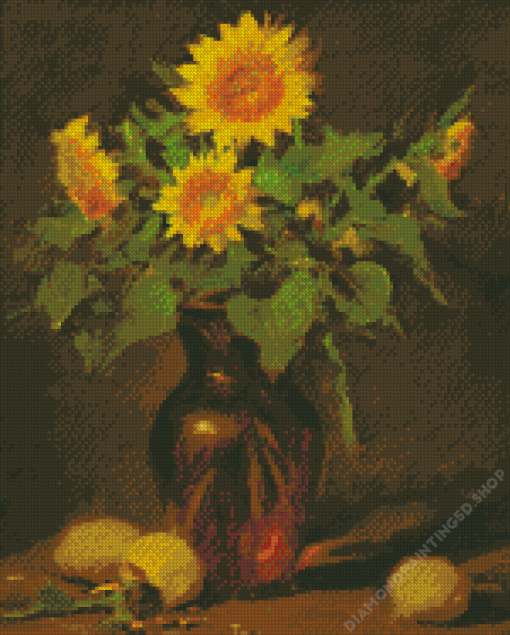 Sunflowers And Lemons Diamond Painting