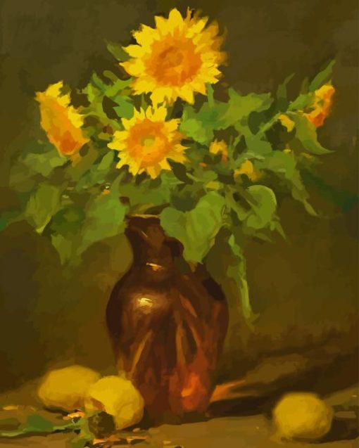 Sunflowers And Lemons Diamond Painting