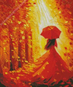 Autumn Lady Diamond Painting