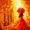 Autumn Lady Diamond Painting