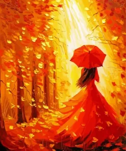 Autumn Lady Diamond Painting