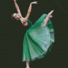 Ballerina In Green Diamond Painting