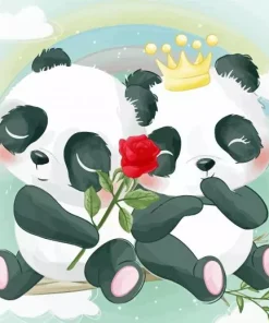 Panda Couple Diamond Painting