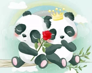 Panda Couple Diamond Painting