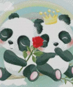 Panda Couple Diamond Painting