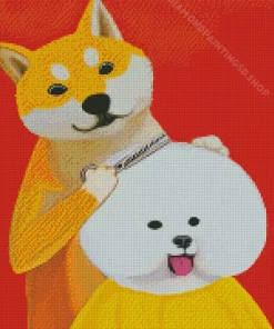 Barber Shiba Inu Diamond Painting