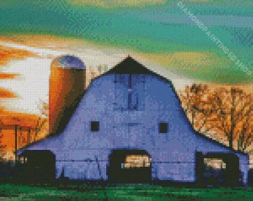Barn With Silo Diamond Painting