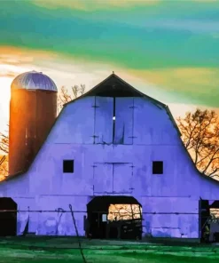 Barn With Silo Diamond Painting