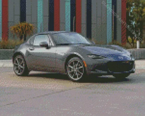 Grey Mazda Miata Diamond Painting