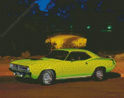 Green Mopar Diamond Painting