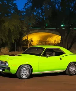 Green Mopar Diamond Painting