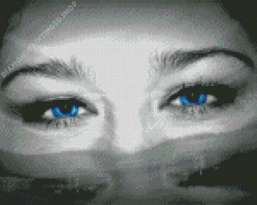 Blue Girl Eyes Diamond Painting