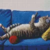 Cat On Sofa Diamond Painting