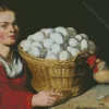 Girl With Basket Diamond Painting