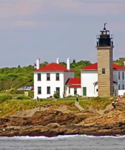 Beavertail Lighthouse Diamond Painting