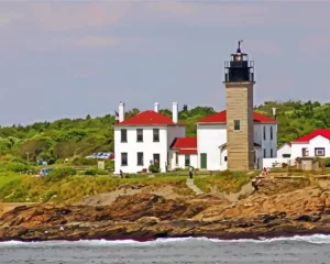 Beavertail Lighthouse Diamond Painting