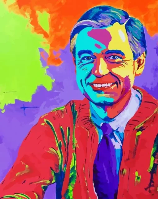Colorful Fred Rogers Diamond Painting