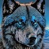 Black Wolf Head Diamond Painting