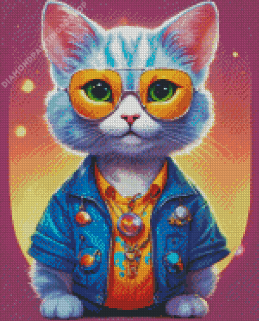 Baby Blue Cat Diamond Painting