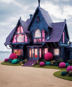 Black House Diamond Painting