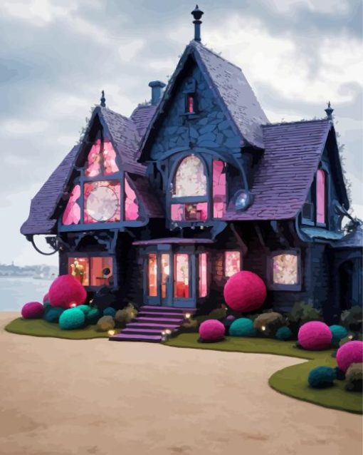 Black House Diamond Painting