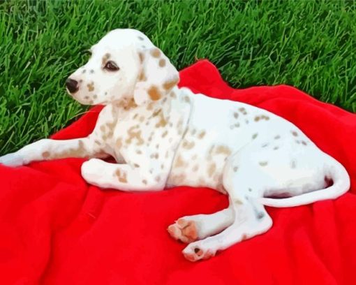 Blond Dalmatian Diamond Painting