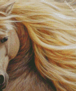 Blond Hair Horse Diamond Painting