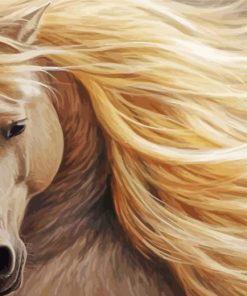 Blond Hair Horse Diamond Painting
