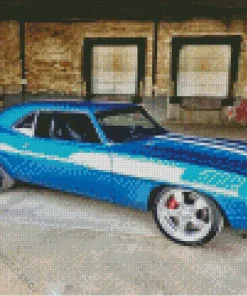 Blue 69 Camaro Ss Diamond Painting