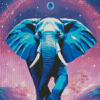 Blue Elephant Diamond Painting