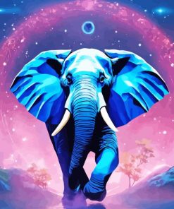 Blue Elephant Diamond Painting