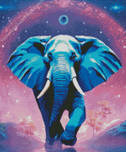 Blue Elephant Diamond Painting