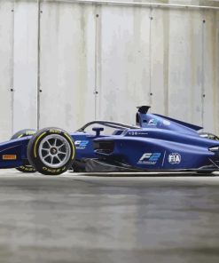 Blue F2 Car Diamond Painting