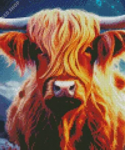 Fluffy Cow Diamond Painting