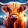 Fluffy Cow Diamond Painting
