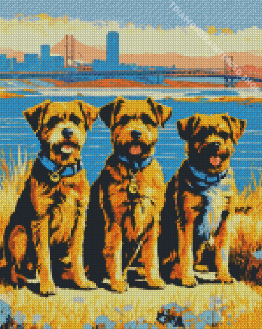 Brown Schnauzers Diamond Painting