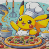 Excited Chef Pikachu Diamond Painting