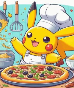 Excited Chef Pikachu Diamond Painting