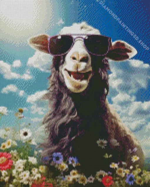 Goat With Sunglasses Diamond Painting
