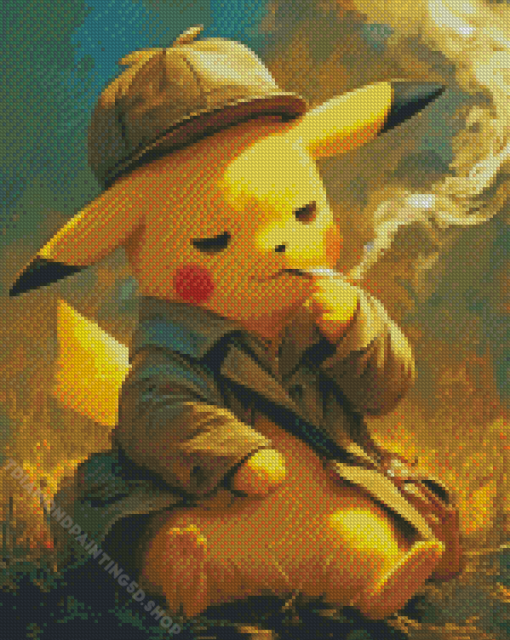 Pikachu Smoking Diamond Painting