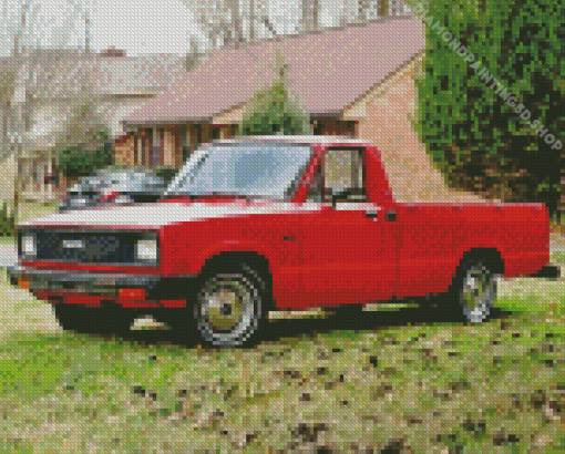 Red Mazda B2200 Diamond Painting