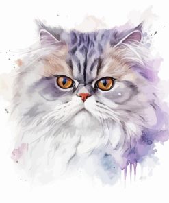 Splatter Persian Cat Diamond Painting