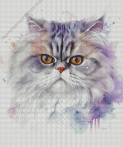 Splatter Persian Cat Diamond Painting